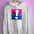 Bisexual Pride Flag Exclamation Point Hoodie - White
